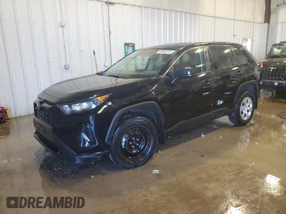 2022 Toyota RAV4 LE with VIN 2T3F1RFV9NW301142, listed as a Copart auction lot 48855475 with 45,284 mi miles and Salvage Title. Bid and sale history available at carsss.com. Image 1.
