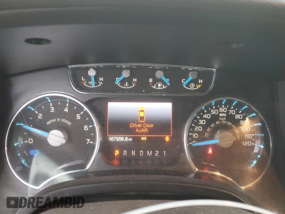 2013 Ford F-150 XL with VIN 1FTFW1EF2DKE23619, listed as a Copart auction lot 86343374 with 167,956 mi miles and Salvage Title. Bid and sale history available at carsss.com. Image 9.
