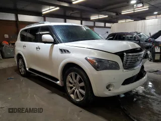 2014 Infiniti QX80 with VIN JN8AZ2NE9E9061705, listed as a Copart auction lot 57645125 with 147,845 mi miles and Salvage title. Bid and sale history available at DreamBid. Image 4.