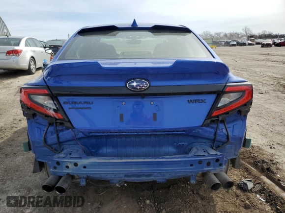 2022 Subaru WRX with VIN JF1VBAA68N9027433, listed as a Copart auction lot 47878705 with 23,543 mi miles and Salvage Title. Bid and sale history available at carsss.com. Image 6.