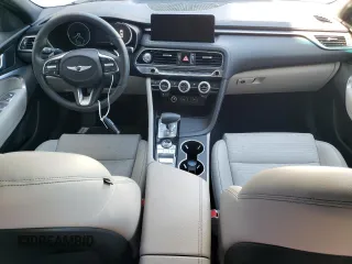 2023 Genesis G70 2.0T with VIN KMTG34TA9PU129246, listed as a Copart auction lot 60851434 with 12,407 mi miles and Non Repairable. Bid and sale history available at DreamBid. Image 8.