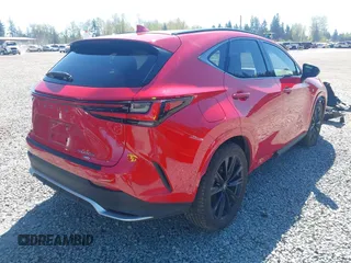 2025 Lexus NX with VIN JTJKKCFZ9S2043833, listed as a IAAI auction lot 42062661 with 9,850 mi miles. Bid and sale history available at carsss.com. Image 4.