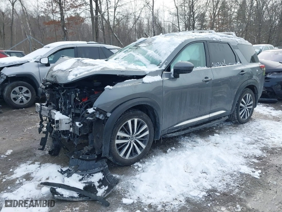 2022 Nissan Pathfinder Platinum with VIN 5N1DR3DK1NC218034, listed as a IAAI auction lot 41562321 with 35,444 mi miles. Bid and sale history available at carsss.com. Image 17.