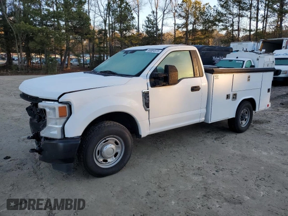 2021 Ford F-350 XL with VIN 1FTRF3A62MEC39018, listed as a Copart auction lot 80884973 with 45,966 mi miles and Non repairable. Bid and sale history available at DreamBid. Image 1.