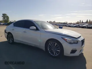 2018 Infiniti Q50 Luxe z VIN JN1EV7AP3JM350781, wystawiony jako Copart lot #53319295 z przebiegiem 53 886 mil mil oraz Szkoda całkowita • Salvage title. Historia ofert i sprzedaży dostępna na DreamBid. Obrazek 4.