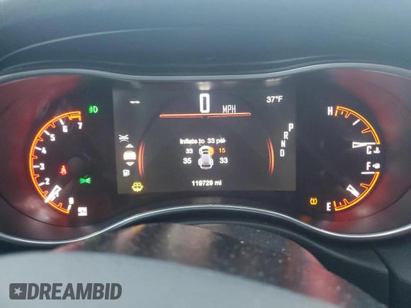 2020 Dodge Durango SXT Plus with VIN 1C4RDJAG4LC229863, listed as a Copart auction lot 45946985 with 119,729 mi miles and Salvage Title. Bid and sale history available at DreamBid. Image 9.