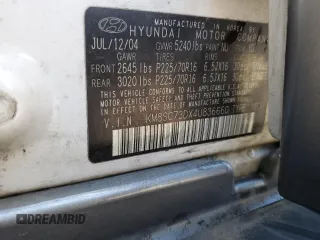 2004 Hyundai Santa Fe GLS with VIN KM8SC73DX4U836660, listed as a Copart auction lot 76409554 with 207,232 mi miles and Salvage Title. Bid and sale history available at carsss.com. Image 15.