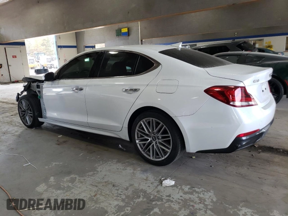 2020 Genesis G70 2.0T with VIN KMTG64LA5LU060024, listed as a Copart auction lot 79660944 with 56,681 mi miles and Salvage Title. Bid and sale history available at carsss.com. Image 2.