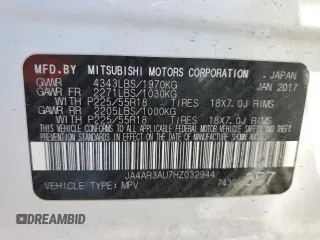 2017 Mitsubishi Outlander ES z VIN JA4AR3AU7HZ032944, wystawiony jako Copart lot #62033455 z przebiegiem 301 057 mil mil oraz Czysty tytuł • Clean title. Historia ofert i sprzedaży dostępna na DreamBid. Obrazek 13.