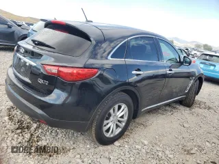 2017 Infiniti QX70 with VIN JN8CS1MW6HM415277, listed as a Copart auction lot 63038955 with 151,451 mi miles and Salvage title. Bid and sale history available at DreamBid. Image 3.