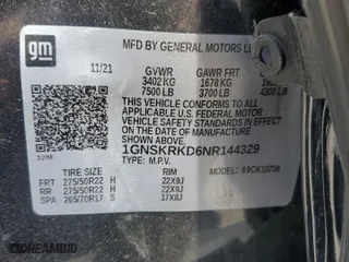2022 Chevrolet Tahoe RST with VIN 1GNSKRKD6NR144329, listed as a Copart auction lot 58486094 with 48,760 mi miles and Salvage Title. Bid and sale history available at carsss.com. Image 13.