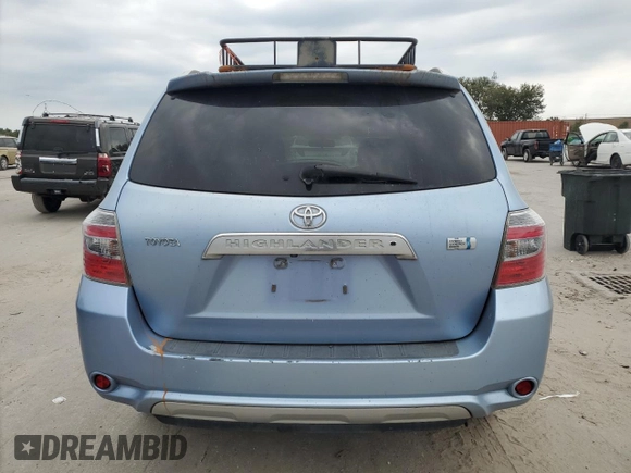 2008 Toyota Highlander Hybrid with VIN JTEEW41A982001176, listed as a Copart auction lot 76233804 with 221,265 mi miles and Clean Title. Bid and sale history available at carsss.com. Image 6.
