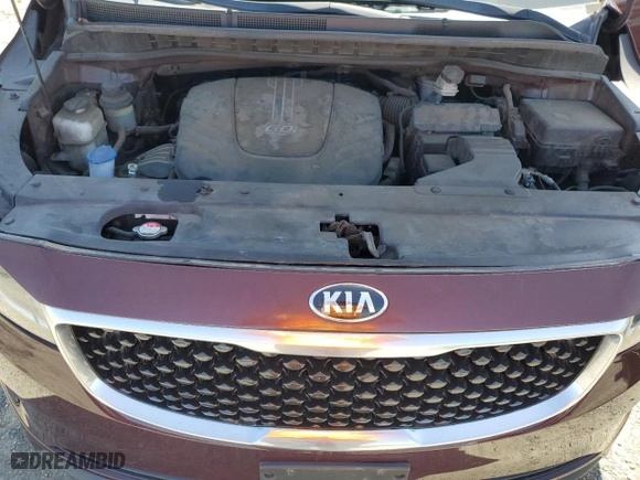 2016 Kia Sedona LX with VIN KNDMB5C15G6148410, listed as a Copart auction lot 52238175 with 158,071 mi miles and Salvage Title. Bid and sale history available at carsss.com. Image 12.