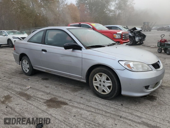 2005 Honda Civic VP with VIN 1HGEM22195L061608, listed as a Copart auction lot 49871944 with 165,986 mi miles and Salvage title. Bid and sale history available at DreamBid. Image 4.