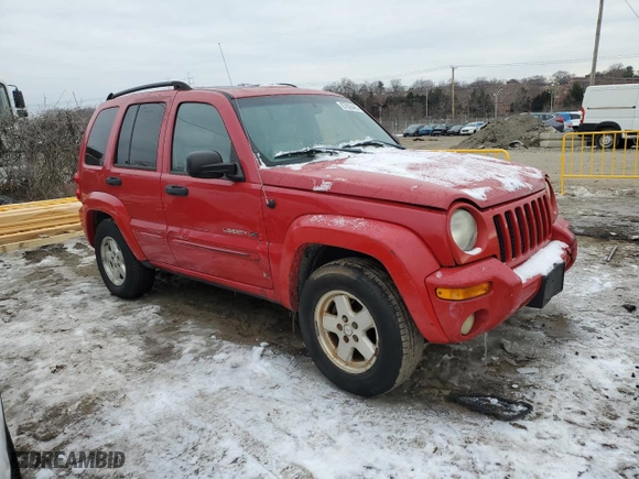 2003 Jeep Liberty Limited with VIN 1J4GL58K23W582283, listed as a Copart auction lot 87820485 with 224,359 mi miles and Salvage Title. Bid and sale history available at carsss.com. Image 4.