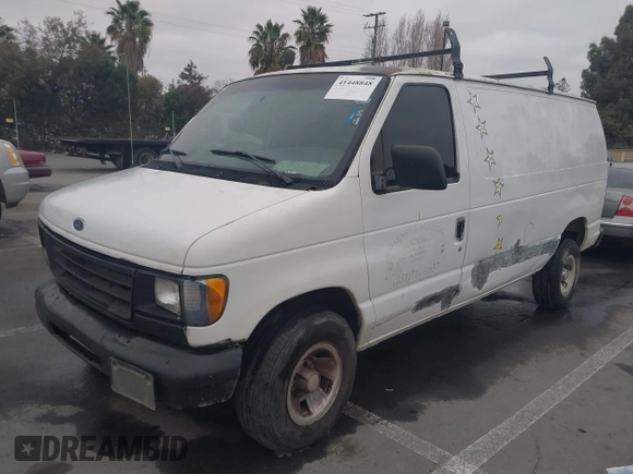 2000 Ford Econoline Cargo with VIN 1FTRE142XYHB26700, listed as a IAAI auction lot 41448848 with 198,065 mi miles. Bid and sale history available at carsss.com. Image 2.