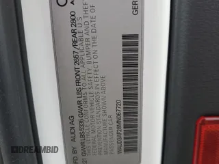 2021 Audi A6 Premium z VIN WAUD3AF28MN067720, wystawiony jako Copart lot #50594385 z przebiegiem 25 320 mil mil oraz Szkoda całkowita • Salvage title. Historia ofert i sprzedaży dostępna na DreamBid. Obrazek 12.