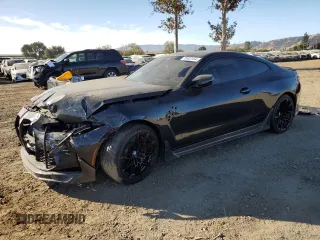 2024 BMW M4 with VIN WBS53AZ01RCP13984, listed as a Copart auction lot 75922154 with 2,904 mi miles and Salvage Title. Bid and sale history available at carsss.com. Image 1.