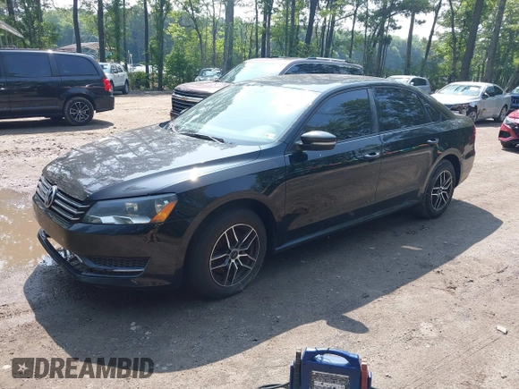 2014 Volkswagen Passat Wolfsburg Edition with VIN 1VWAT7A35EC056127, listed as a IAAI auction lot 42497467 with 111,443 mi miles and . Bid and sale history available at DreamBid. Image 2.