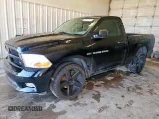 2012 Ram 1500 Express with VIN 3C6JD6AT7CG237032, listed as a Copart auction lot 60575105 with 96,970 mi miles and Salvage title. Bid and sale history available at DreamBid. Image 1.