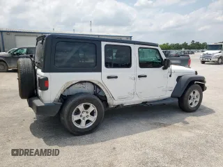 2019 Jeep Wrangler Unlimited Sport S with VIN 1C4HJXDG7KW533575, listed as a Copart auction lot 57068125 with 77,669 mi miles and Salvage title. Bid and sale history available at DreamBid. Image 3.