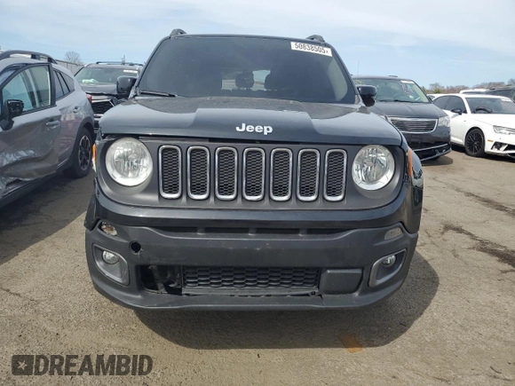 2016 Jeep Renegade Latitude with VIN ZACCJBBT7GPE17956, listed as a Copart auction lot 50838505 with 105,491 mi miles and Salvage Title. Bid and sale history available at carsss.com. Image 5.
