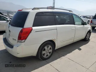 2005 Nissan Quest SL with VIN 5N1BV28U25N102483, listed as a Copart auction lot 69293754 with 0 mi miles and Salvage Title. Bid and sale history available at carsss.com. Image 3.