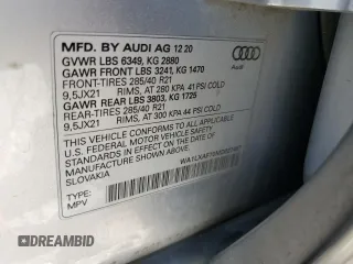 2021 Audi Q7 Premium Plus с VIN WA1LXAF70MD027467, выставлен на аукционе Copart как лот 63473275 с пробегом 71 238 миль миль и Списание • Salvage title. История ставок и продаж доступна на DreamBid. Изображение 13.
