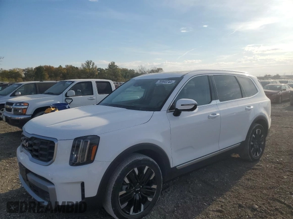 2023 Kia Telluride SX X-Line z VIN 5XYP5DGC7PG329497, wystawiony jako Copart lot #76960214 z przebiegiem 39 849 mil mil oraz Szkoda całkowita • Salvage title. Historia ofert i sprzedaży dostępna na DreamBid. Obrazek 1.