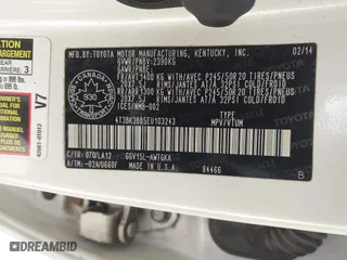 2014 Toyota Venza XLE with VIN 4T3BK3BB5EU103243, listed as a IAAI auction lot 42001377 with 143,649 mi miles. Bid and sale history available at carsss.com. Image 9.