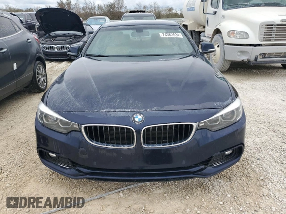 2018 BMW 4 Series 430i with VIN WBA4W3C5XJAC97217, listed as a Copart auction lot 74982834 with Not Provided miles and Non Repairable. Bid and sale history available at DreamBid. Image 5.