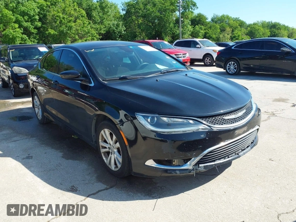2015 Chrysler 200 Limited with VIN 1C3CCCABXFN706446, listed as a IAAI auction lot 42090717 with 122,436 mi miles and . Bid and sale history available at DreamBid. Image 1.