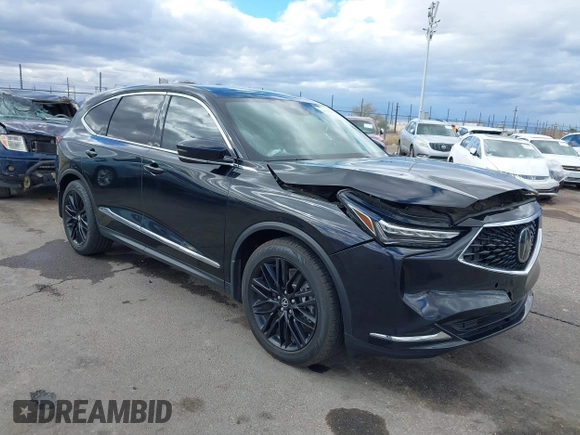 2023 Acura MDX w/Technology Package with VIN 5J8YD9H4XPL002240, listed as a IAAI auction lot 41754411 with 58,721 mi miles. Bid and sale history available at carsss.com. Image 6.