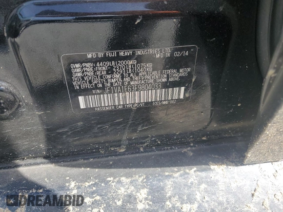 2015 Subaru WRX Premium with VIN JF1VA1F63F9804033, listed as a Copart auction lot 47517675 with 37,113 mi miles and Salvage Title. Bid and sale history available at carsss.com. Image 14.
