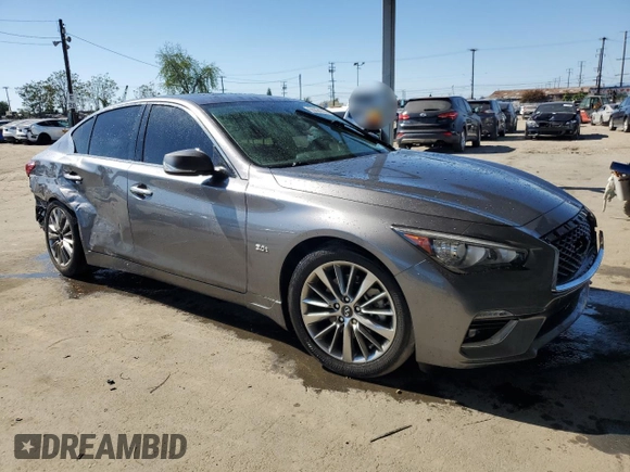 2019 Infiniti Q50 Luxe z VIN JN1EV7AP4KM514928, wystawiony jako Copart lot #56694755 z przebiegiem 63 705 mil mil oraz Szkoda całkowita • Salvage title. Historia ofert i sprzedaży dostępna na DreamBid. Obrazek 4.