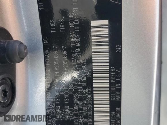2019 Toyota Sienna LE Auto Access Seat with VIN 5TDKZ3DC9KS990733, listed as a Copart auction lot 51219635 with 87,644 mi miles and Non Repairable. Bid and sale history available at DreamBid. Image 13.