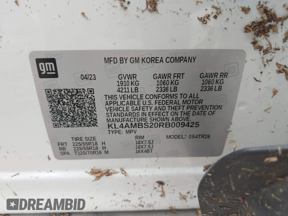 2024 Buick Encore GX Preferred z VIN KL4AMBS20RB009425, wystawiony jako IAAI lot #41928120 z przebiegiem 23 373 mil mil oraz . Historia ofert i sprzedaży dostępna na DreamBid. Obrazek 9.