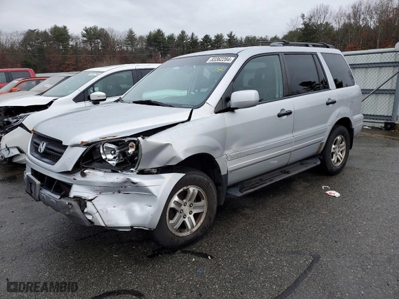 2003 Honda Pilot EX with VIN 2HKYF18503H549440, listed as a Copart auction lot 54576885 with 0 mi miles and Non Repairable. Bid and sale history available at carsss.com. Image 1.