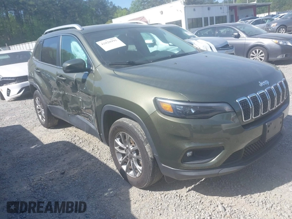 2019 Jeep Cherokee Latitude Plus with VIN 1C4PJMLB4KD418282, listed as a IAAI auction lot 42020995 with 58,000 mi miles and . Bid and sale history available at DreamBid. Image 1.