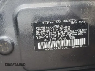2015 Subaru WRX Limited with VIN JF1VA1J6XF9818616, listed as a Copart auction lot 46409565 with 154,683 mi miles and Salvage Title. Bid and sale history available at carsss.com. Image 13.