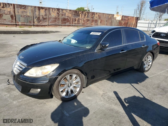 2011 Hyundai Genesis with VIN KMHGC4DE4BU136027, listed as a Copart auction lot 48589235 with NaN miles and Salvage Title. Bid and sale history available at carsss.com. Image 1.