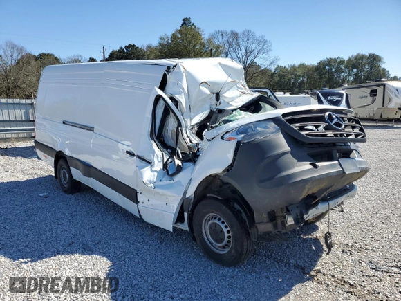 2024 Mercedes-Benz Sprinter Cargo with VIN W1Y4NDHY3RT186659, listed as a Copart auction lot 46094265 with Not Provided miles and Non Repairable. Bid and sale history available at carsss.com. Image 4.