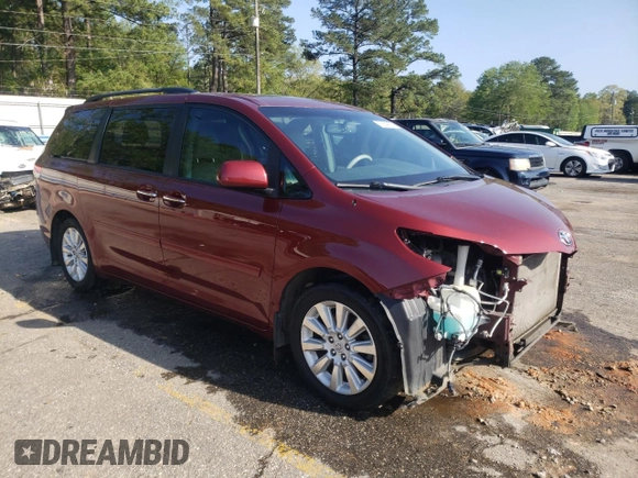 2013 Toyota Sienna XLE with VIN 5TDDK3DC5DS065463, listed as a Copart auction lot 50648205 with 112,779 mi miles and Salvage Title. Bid and sale history available at DreamBid. Image 4.
