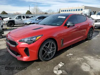 2023 Kia Stinger GT2 with VIN KNAE55LC4P6133603, listed as a Copart auction lot 43365515 with 16,598 mi miles and Salvage Title. Bid and sale history available at carsss.com. Image 1.
