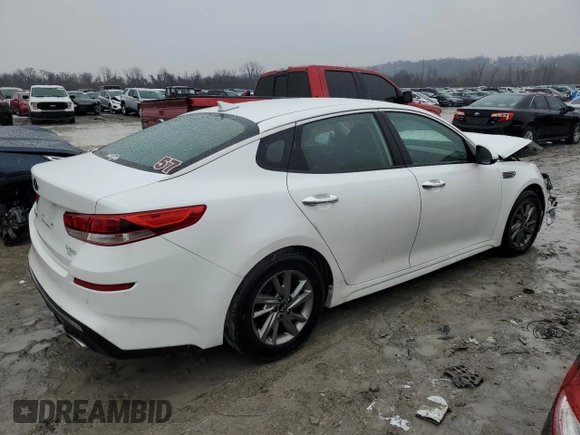 2019 Kia Optima LX with VIN 5XXGT4L35KG331970, listed as a Copart auction lot 42779885 with 121,915 mi miles and Salvage Title. Bid and sale history available at carsss.com. Image 3.