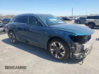 2021 Audi e-tron Premium Plus with VIN WA1LAAGE5MB030598, listed as a Copart auction lot 50411695 with 31,819 mi miles and Salvage title. Bid and sale history available at DreamBid. Image 4.