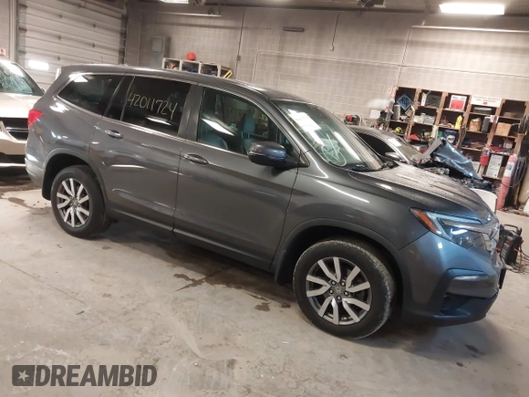 2019 Honda Pilot EX-L with VIN 5FNYF6H50KB035548, listed as a IAAI auction lot 42011724 with 105,195 mi miles and . Bid and sale history available at DreamBid. Image 1.