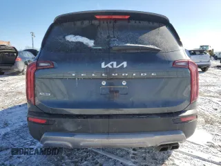 2022 Kia Telluride EX with VIN 5XYP3DHC2NG299505, listed as a Copart auction lot 89411695 with 26,919 mi miles and Salvage Title. Bid and sale history available at DreamBid. Image 6.