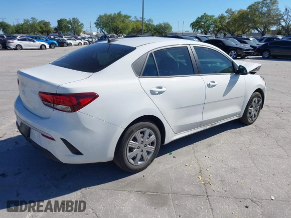 2023 Kia Rio LX with VIN 3KPA24AD4PE616342, listed as a IAAI auction lot 41848260 with 37,188 mi miles. Bid and sale history available at carsss.com. Image 4.