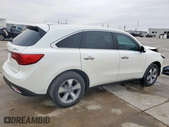 2014 Acura MDX with VIN 5FRYD3H20EB014356, listed as a Copart auction lot 45966615 with 74,769 mi miles and Salvage Title. Bid and sale history available at carsss.com. Image 3.